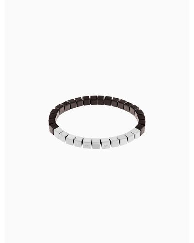 Calvin Klein Ck Beaded Bracelet - Metallic