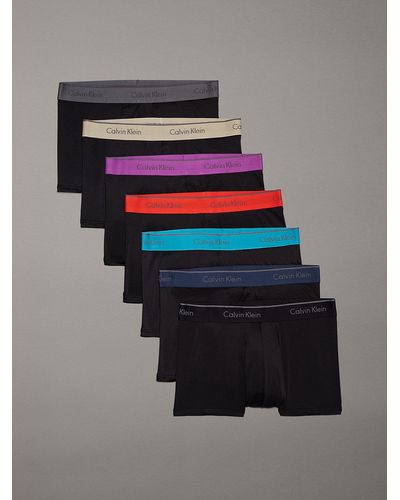 Calvin Klein Lot de 7 boxers taille basse - Micro Stretch - Multicolore