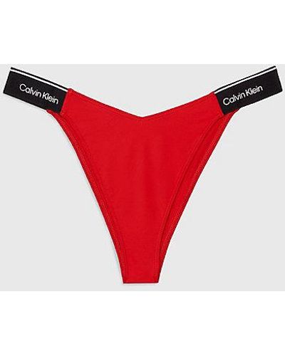 Calvin Klein Partes de abajo del bikini - CK Meta Legacy - Rojo