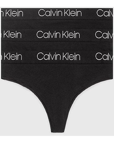 Calvin Klein 3er-Pack High-Waist-Strings - Body - Schwarz