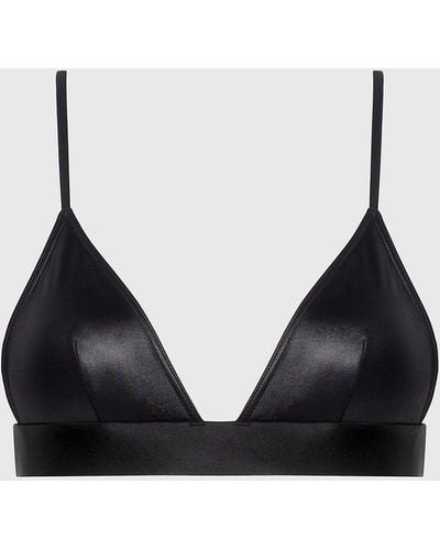 Calvin Klein Triangle Bikini Top - Ck Refined - Black