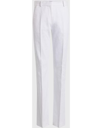Calvin Klein Relaxed Bootcut Trousers - White