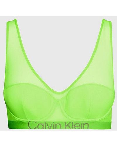 Calvin Klein Corpiño de malla - Future Shift - Verde