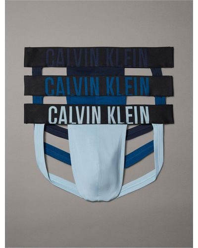Calvin Klein Intense Power Micro 3-pack Jock Strap - Blue