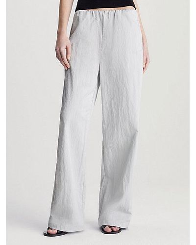 Calvin Klein Pantalones Parachute holgados - Blanco