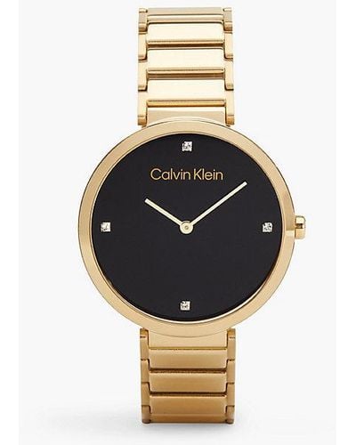 Calvin Klein Watch - Minimalistic T Bar - - Gold - Women - One Size - Metallic