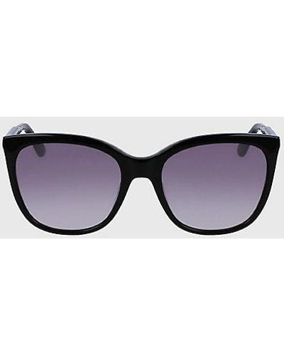 Calvin Klein Rechthoekige Zonnebril Ck23500s - Zwart