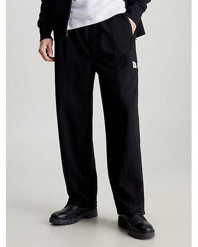 Calvin Klein Pantalón de chándal de felpa oversized - Negro