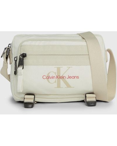Calvin Klein Logo Crossbody Bag - Natural
