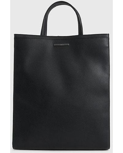 Calvin Klein Tote-Bag aus Kunstleder - Schwarz