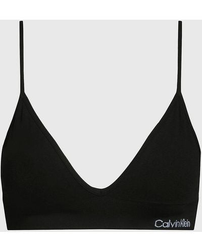 Calvin Klein Haut de bikini triangle - CK Meta Essentials - Noir
