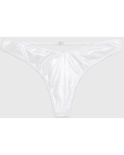 Calvin Klein Tanga-Bikinihose - CK Festive - Weiß