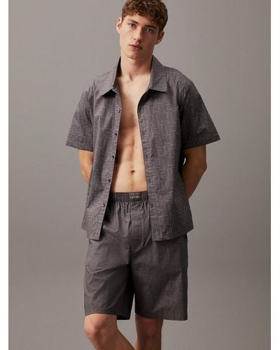 Calvin Klein Pyjama court - Pure - Gris