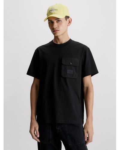 Calvin Klein T-shirt relaxed à poche - Noir
