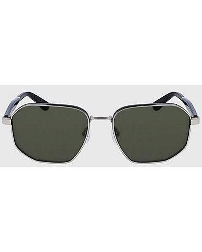Calvin Klein Gafas de sol rectangulares CK23102S - Verde
