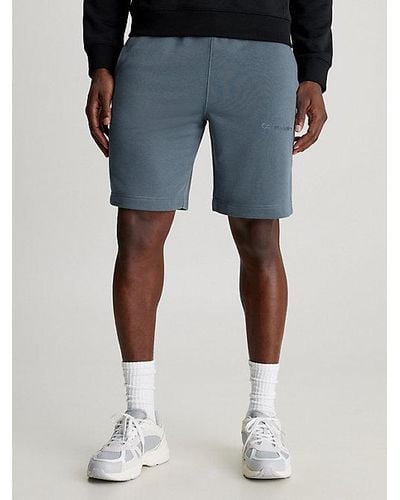 Calvin Klein Kurze Sporthose aus French-Terry - Blau