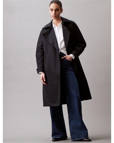 Calvin Klein Essential Trench Coat - Black