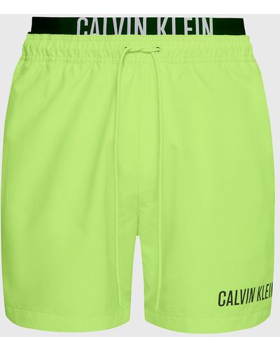 Calvin Klein Short de bain avec double ceinture - Intense Power - Vert