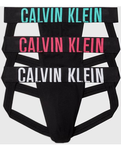 Calvin Klein 3 Pack Jock Straps - Intense Power - Black