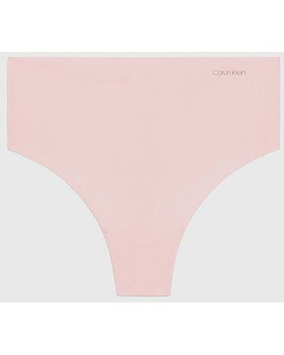 Calvin Klein String Met Hoge Taille - Invisibles - Roze