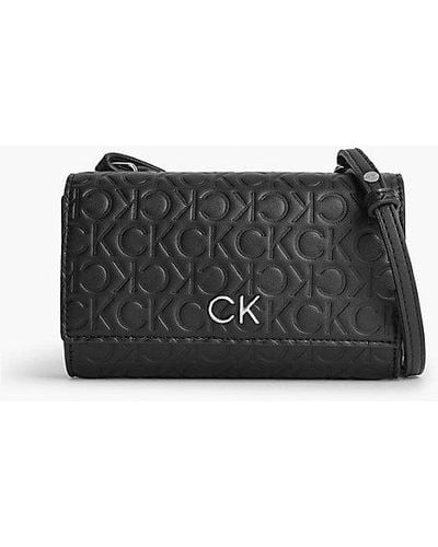 Calvin Klein Portemonnaie-Tasche aus recyceltem Material - Schwarz