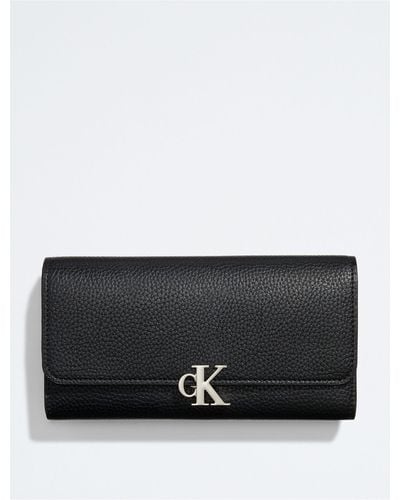 Calvin Klein Archive Long Fold Wallet - Black