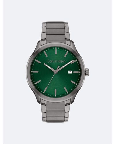 Calvin Klein Black Dial Bracelet Watch - Green