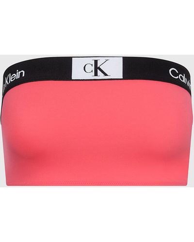 Calvin Klein Bandeau Bikini Top - Ck96 - Red