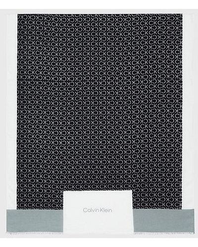 Calvin Klein Bufanda con logo - Negro