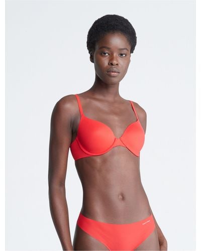 Calvin Klein Perfectly Fit Modern T-shirt Bra - Red