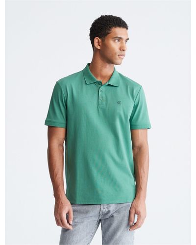 Calvin Klein Smooth Cotton Polo Shirt - Green