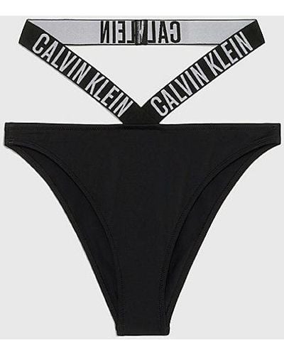 Calvin Klein Bikinibroekje Met Hoge Beenuitsnijding - Intense Power - Zwart