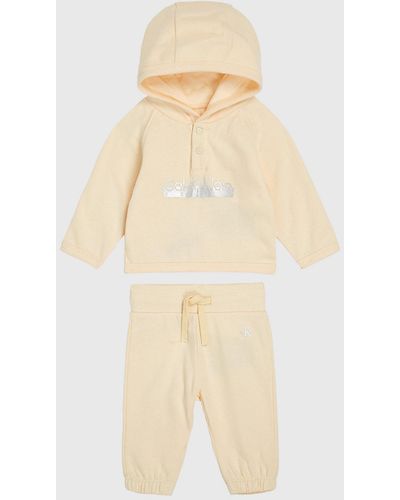 Calvin Klein Ensemble sweat à capuche et pantalon de survêtement pour nouveau-né - Neutre