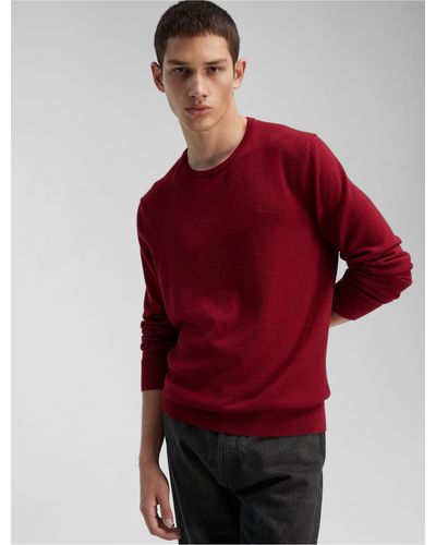 Calvin Klein Extra Fine Merino Sweater - Red