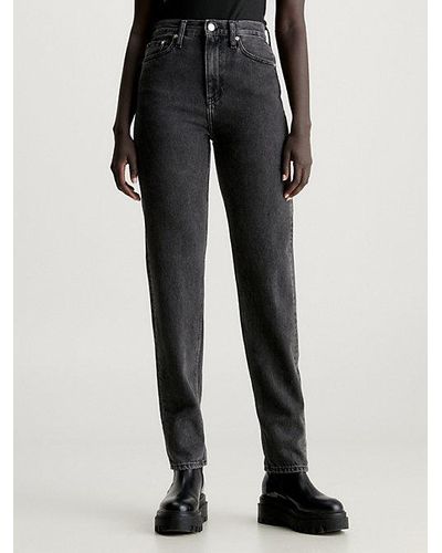 Calvin Klein Authentieke Slim Straight Jeans - Zwart