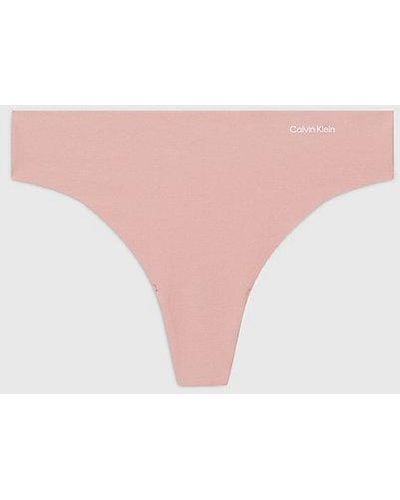 Calvin Klein String - Invisibles Cotton - Pink