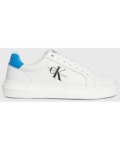 Calvin Klein Zapatillas de piel - Blanco