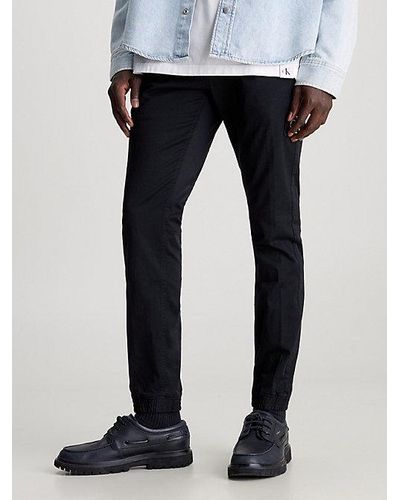 Calvin Klein Chinos skinny de sarga de algodón - Azul