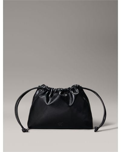 Calvin Klein Drawstring Crossbody Bag - Black