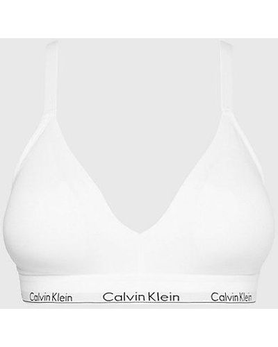 Calvin Klein Grote Maat Triangel Bh - Modern Cotton - Wit