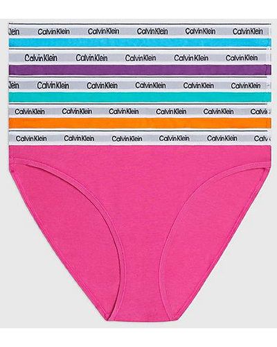 Calvin Klein 5-pack Slips Met Lage Taille - Roze