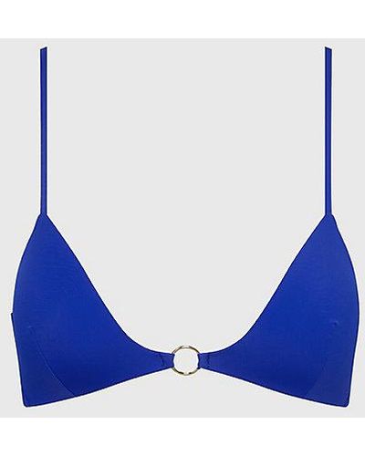 Calvin Klein Voorgevormde Triangel Bikinitop - Core Solids - Blauw