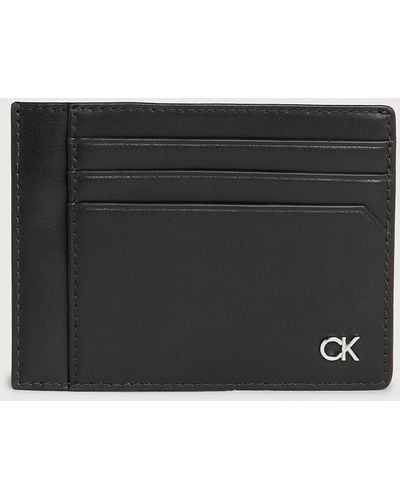 Calvin Klein Porte-cartes en cuir - Noir