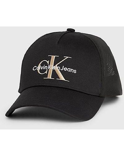 Calvin Klein Gorra de camionero de sarga con logo - Negro