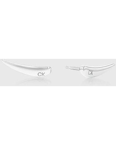 Calvin Klein Ohrringe - Elongated Drops - Weiß
