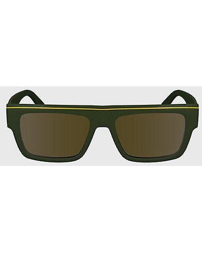 Calvin Klein Gafas de sol rectangulares modificadas CKJ24603S - Verde