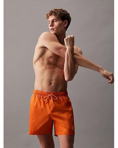 Calvin Klein Medium Badeshorts mit Tunnelzug aus Ripstop - Mehrfarbig