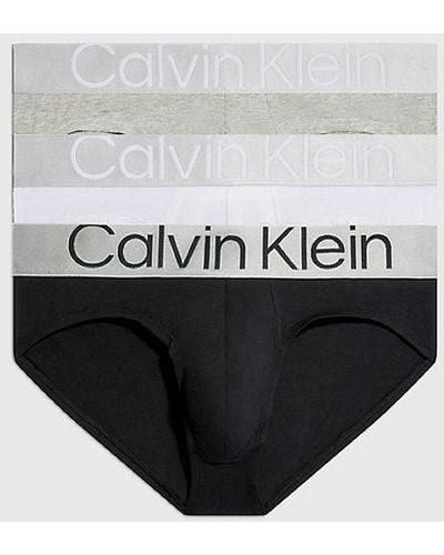 Calvin Klein 3 Pack Briefs - Steel Cotton - - Multi - Men - Xl - Roze
