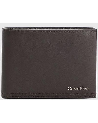 Calvin Klein RFID-Portemonnaie aus Leder - Grau