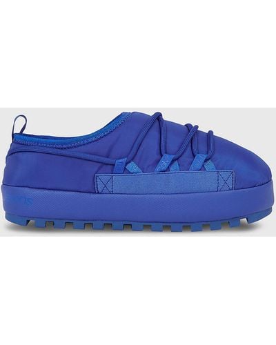Calvin Klein Platform Slippers - Blue